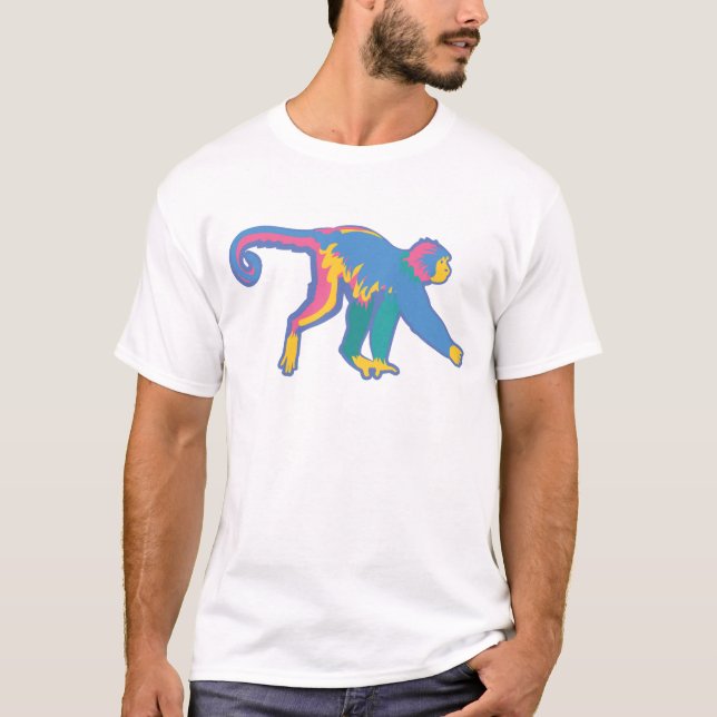Camiseta Macaco colorido (Frente)