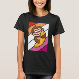 Camiseta Macaco com Banana Pride Lésbica Bandeira LGBTQ Org