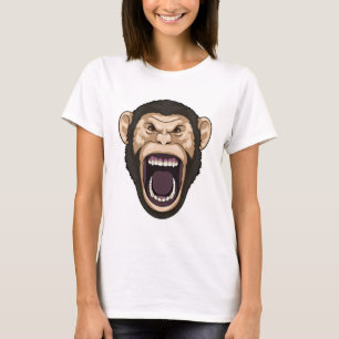 Camiseta Macaco com Cabelo Negro