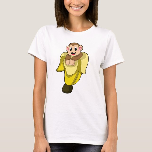 Camiseta Macaco com casca de banana (Frente)