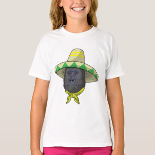 Camiseta Macaco com chapéu de palha