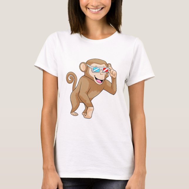 Camiseta Macaco com Óculos (Frente)