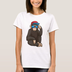 Camiseta Macaco com óculos de sol