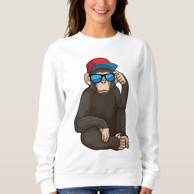 Camiseta Macaco com óculos de sol (Frente)