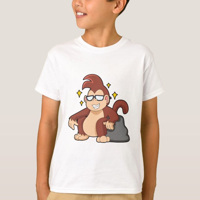 Camiseta Macaco com óculos de sol (Frente)