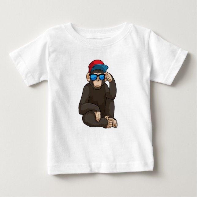 Camiseta Macaco com óculos de sol (Frente)