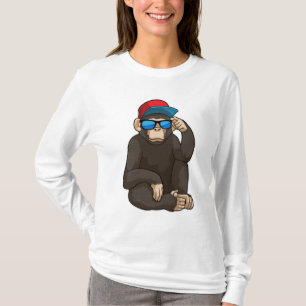 Camiseta Macaco com óculos de sol