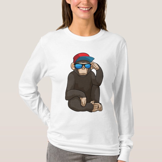 Camiseta Macaco com óculos de sol (Frente)