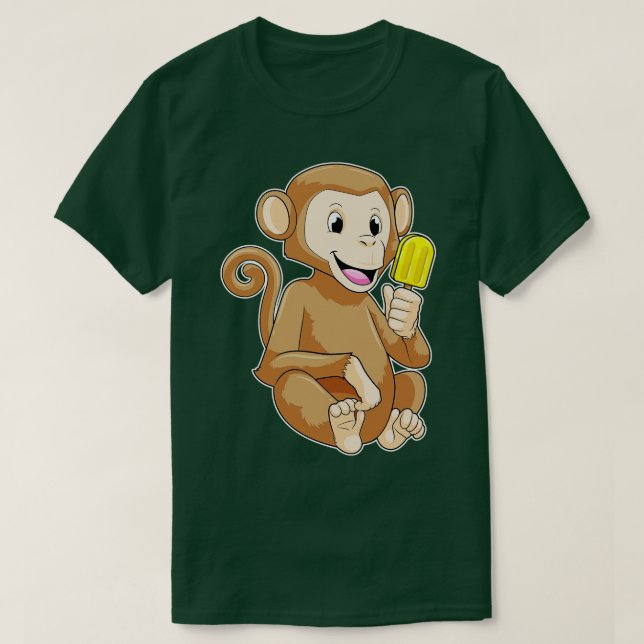 Camiseta Macaco com Picolé (Frente do Design)