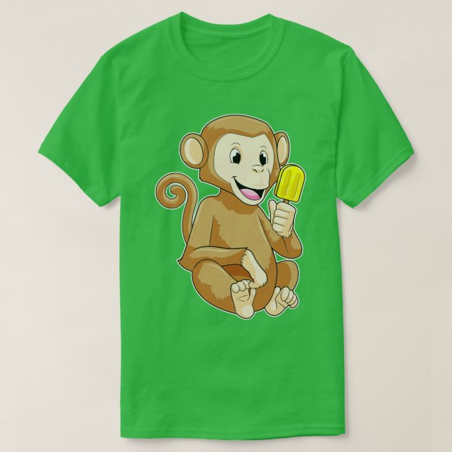 Camiseta Macaco com picolé (Frente do Design)