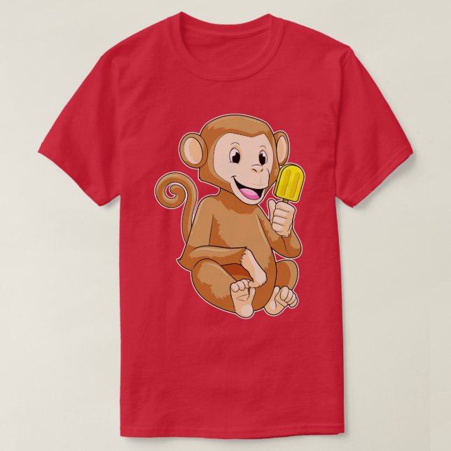 Camiseta Macaco com picolé (Frente do Design)