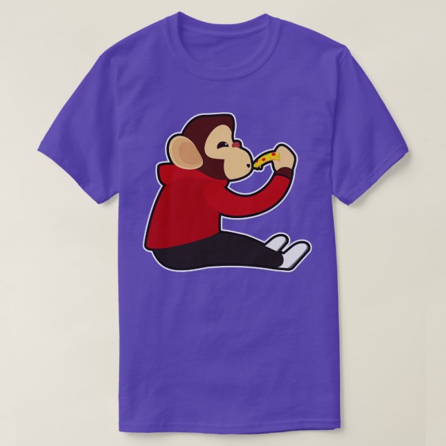 Camiseta Macaco com pizza 2 (Frente do Design)
