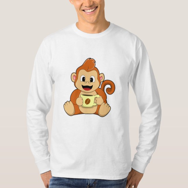 Camiseta Macaco com Taça de Café (Frente)