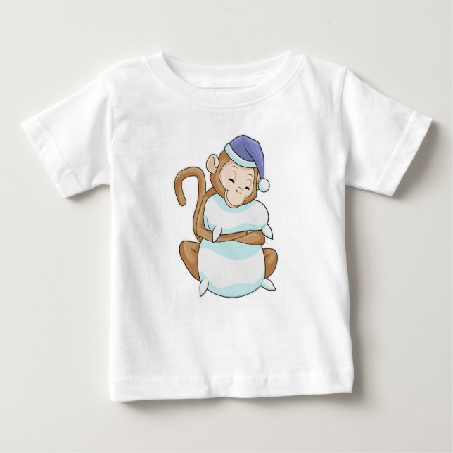 Camiseta Macaco com Travesseiro e cabeça fria (Frente)