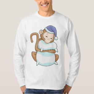 Camiseta Macaco com Travesseiro e cabeça fria