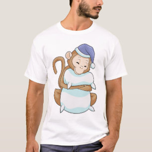 Camiseta Macaco com Travesseiro e cabeça fria