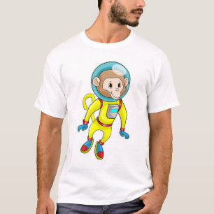 Camiseta Macaco como astronauta