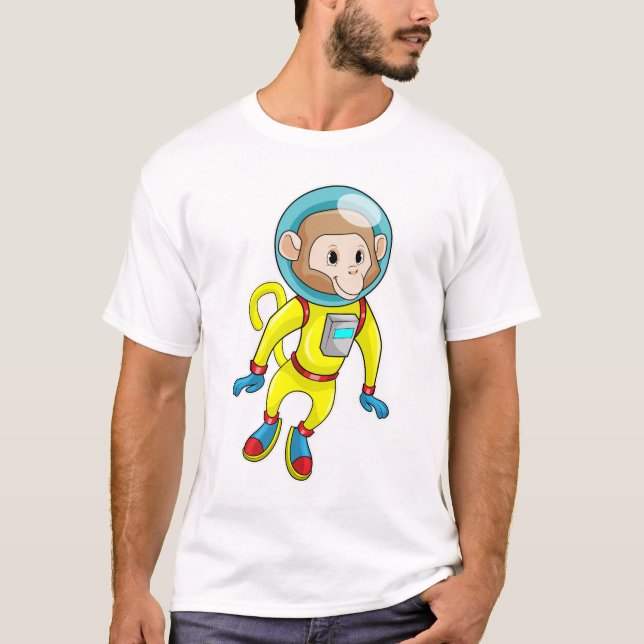 Camiseta Macaco como astronauta (Frente)