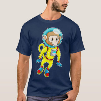 Camiseta Macaco como astronauta
