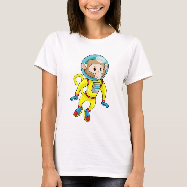 Camiseta Macaco como astronauta (Frente)