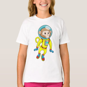 Camiseta Macaco como astronauta