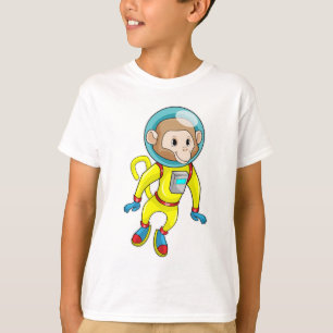 Camiseta Macaco como astronauta
