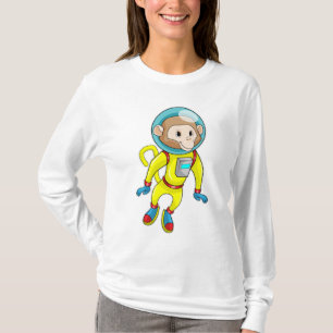 Camiseta Macaco como astronauta