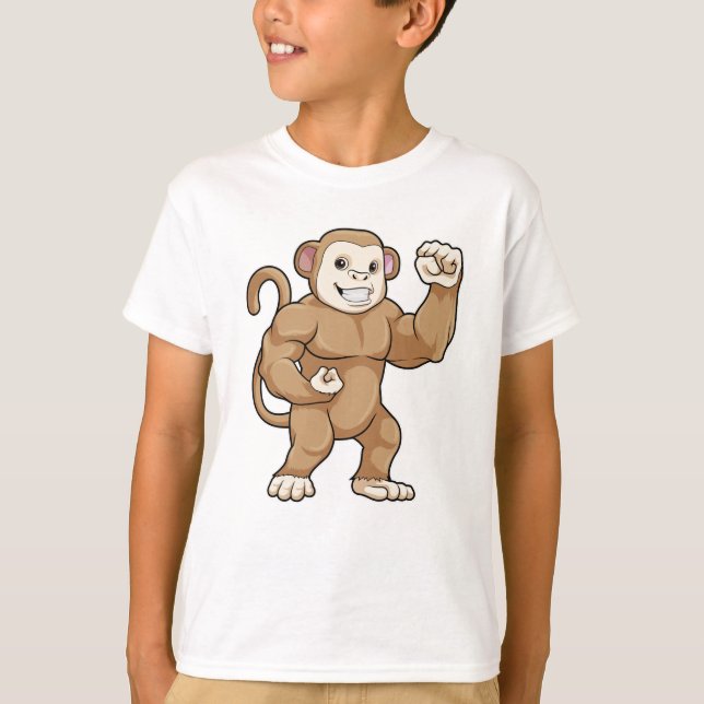 Camiseta Macaco como Criador de Portos em Bodybuilding (Frente)