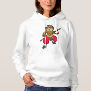 Camiseta Macaco como guerreiro com Funcionarios e banda lar