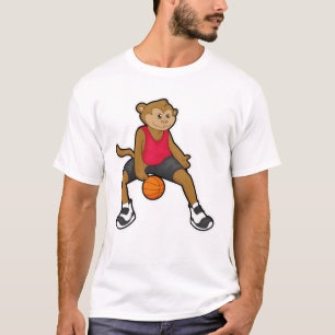 Camiseta Macaco como jogador de basquetebol