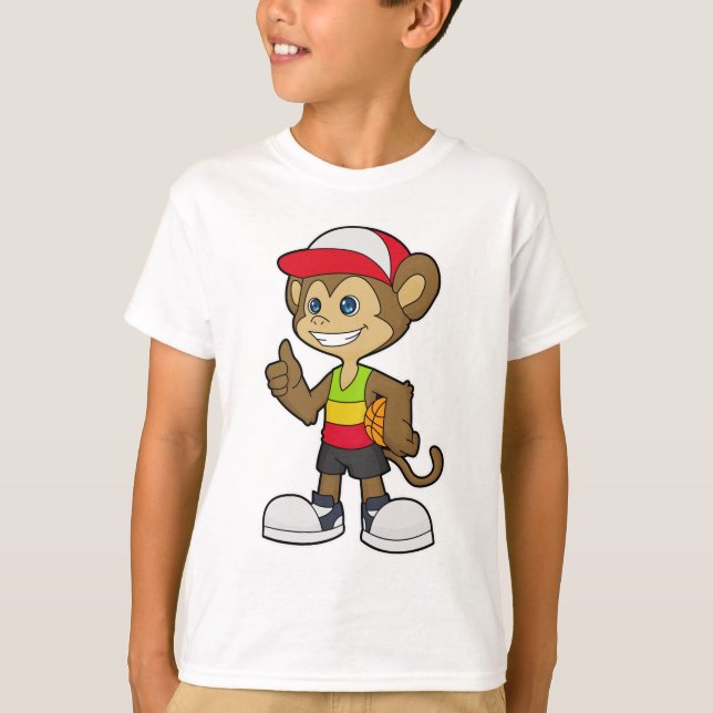 Camiseta Macaco como jogador de basquetebol (Frente)