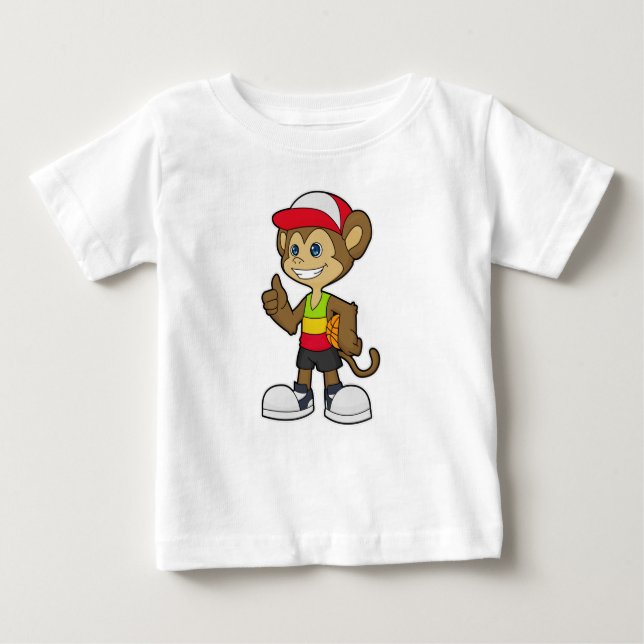 Camiseta Macaco como jogador de basquetebol (Frente)