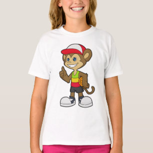 Camiseta Macaco como jogador de basquetebol