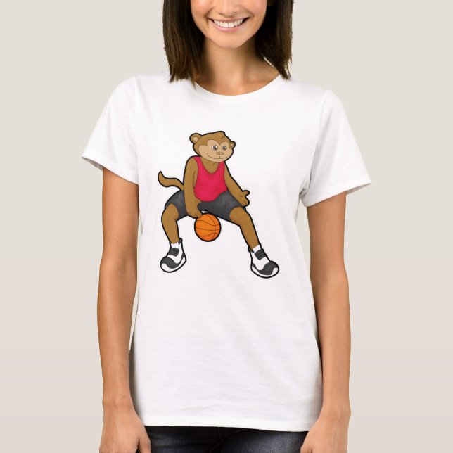 Camiseta Macaco como jogador de basquetebol (Frente)