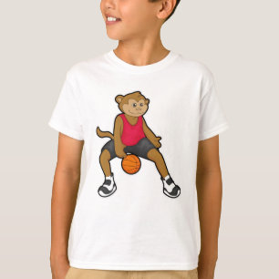 Camiseta Macaco como jogador de basquetebol
