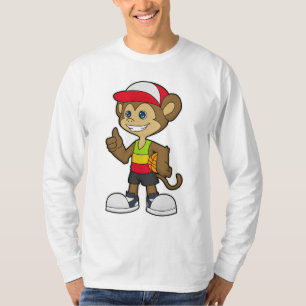 Camiseta Macaco como jogador de basquetebol