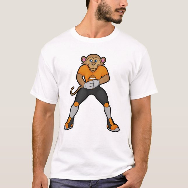 Camiseta Macaco como jogador de futebol (Frente)