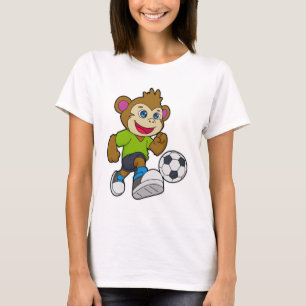 Camiseta Macaco como jogador de futebol