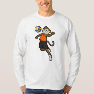 Camiseta Macaco como jogador de voleibol