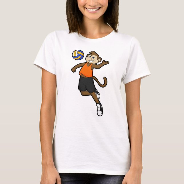 Camiseta Macaco como jogador de voleibol (Frente)