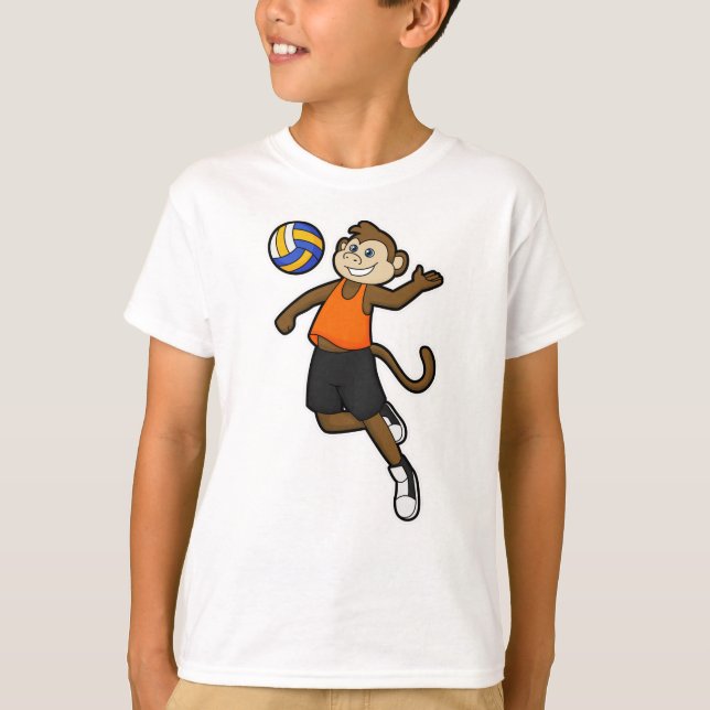 Camiseta Macaco como jogador de voleibol (Frente)