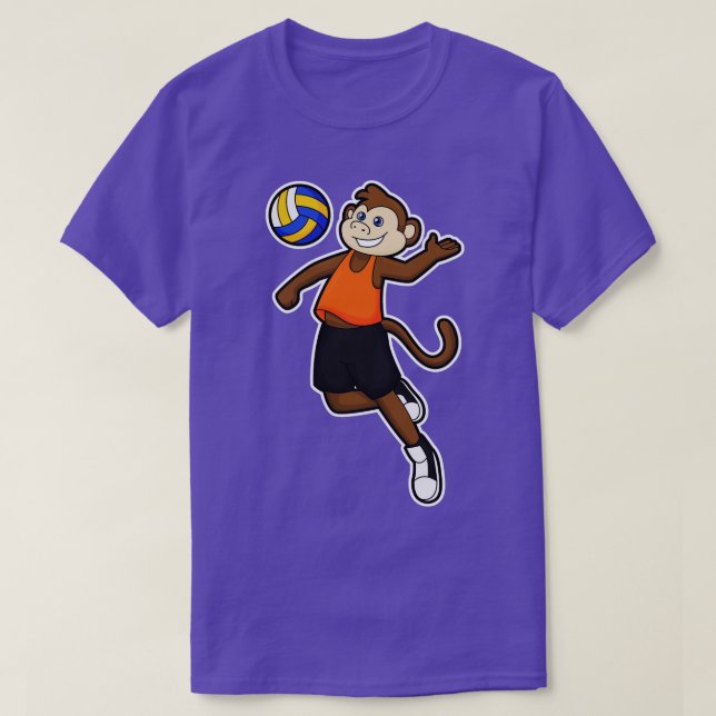 Camiseta Macaco como jogador de voleibol (Frente do Design)