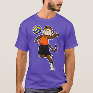 Camiseta Macaco como jogador de voleibol