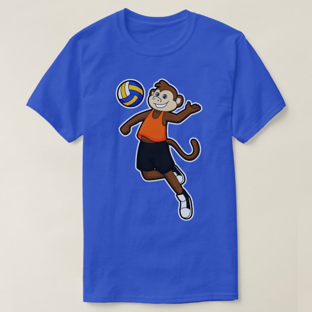 Camiseta Macaco como jogador de voleibol (Frente do Design)