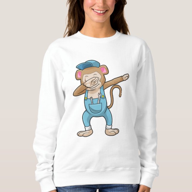Camiseta Macaco como mecânico no laboratório Dance Dance Da (Frente)