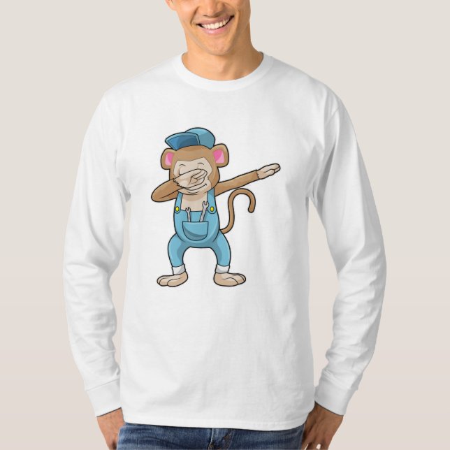 Camiseta Macaco como mecânico no laboratório Dance Dance Da (Frente)