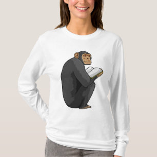 Camiseta Macaco como Nerd do Livro
