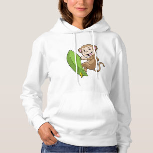 Camiseta Macaco como surfista com surfboard