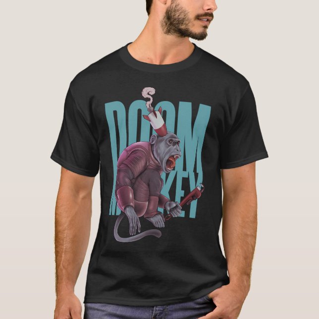 Camiseta Macaco da Perdição (escuro) (Frente)