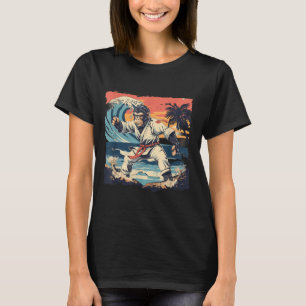 Camiseta Macaco de Judô Taekwondo Kung Fu Ondas Macaco de J